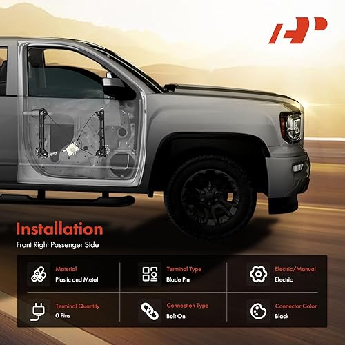 Miniatura 3 de A-Premium Elevalunas eléctrico delantero derecho sin motor compatible con Volkswagen Beetle 2013-2019 convertible lado del pasajero delantero