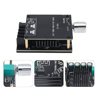 Mini Bluetooth Amplifier Board, ZK-1002L 100W+100W 2 Channel BT 5.0 Stereo Audio Receiver Amplifier Board Digital Module Amp for Home Passive Speakers