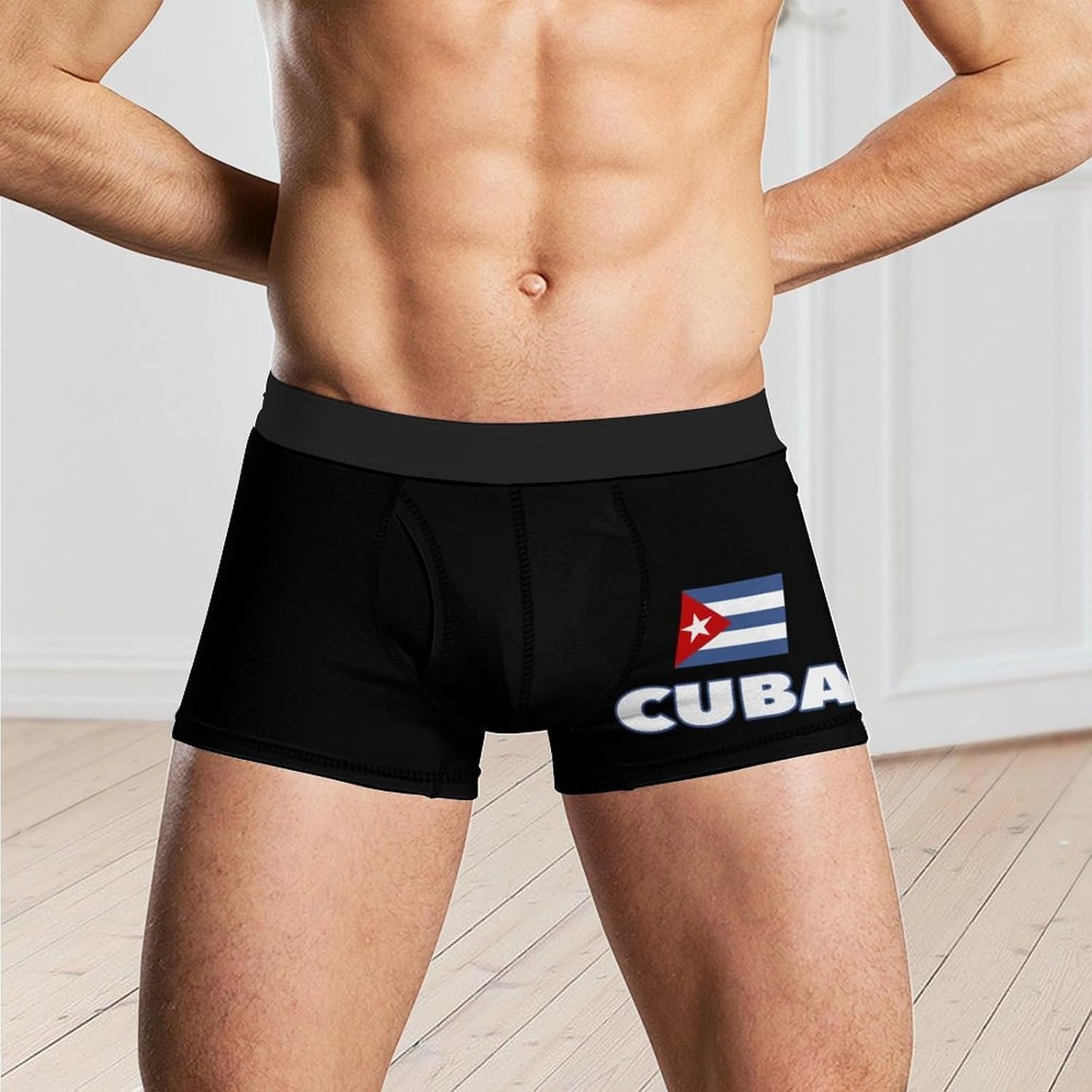 Cuban Flag Men's Underwear Soft Novelty Boxer Briefs Underpants Shorts Trunks