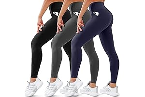3 Pack Leggings for Women High Waisted No See-Through Workout Leggins