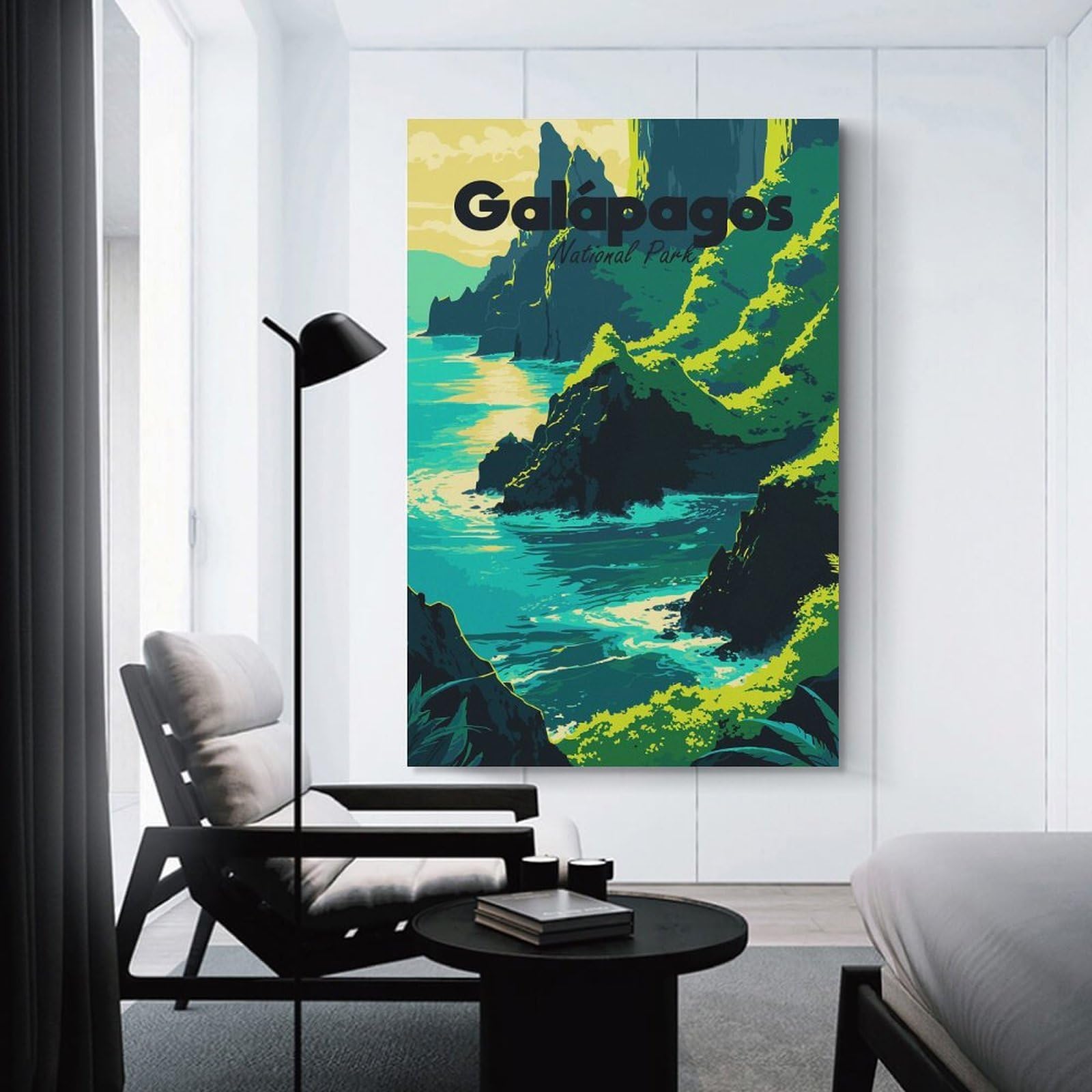 Junmoney Galapagos National Park Travel Wall Art Print, 20x30inch(50x75cm), for Wall Displays, Bedrooms Or Room Updates, A Versatile Canvas Print for Layering