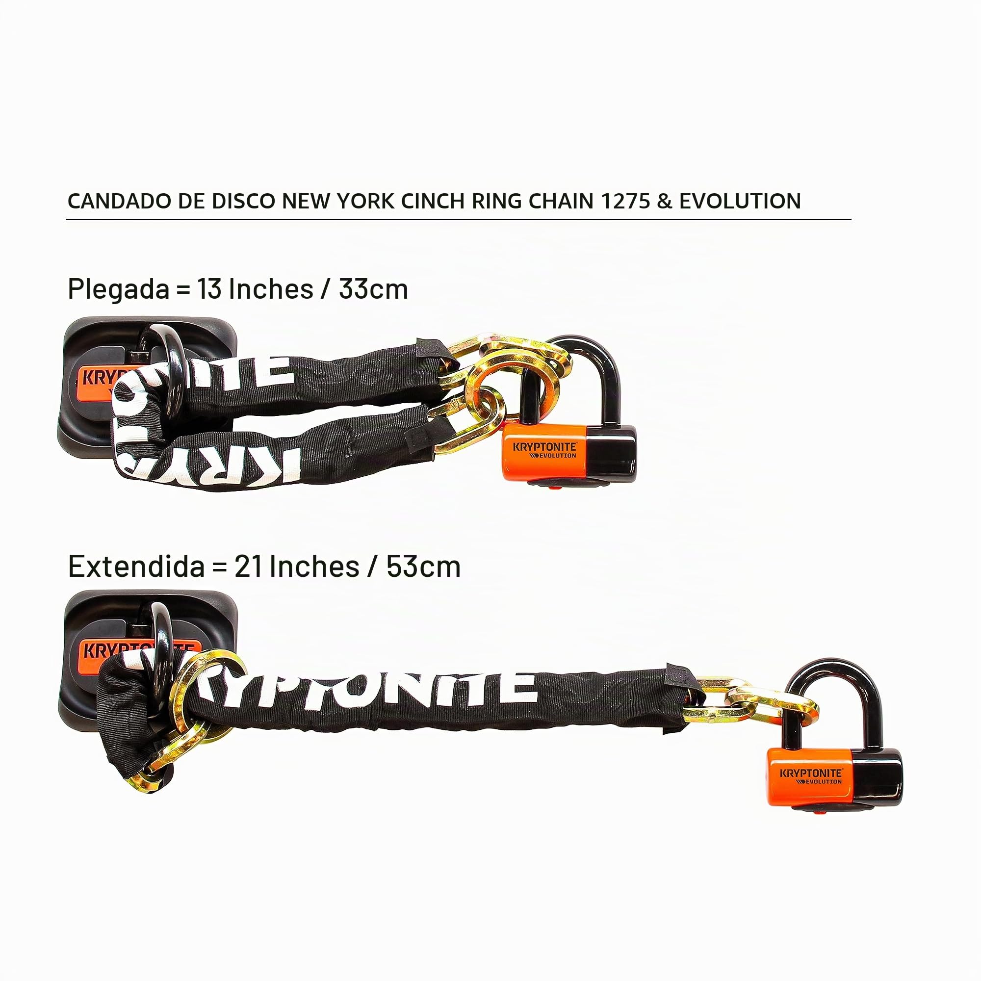 Kryptonite 999539 Candado, calidad, negro, 75 cm