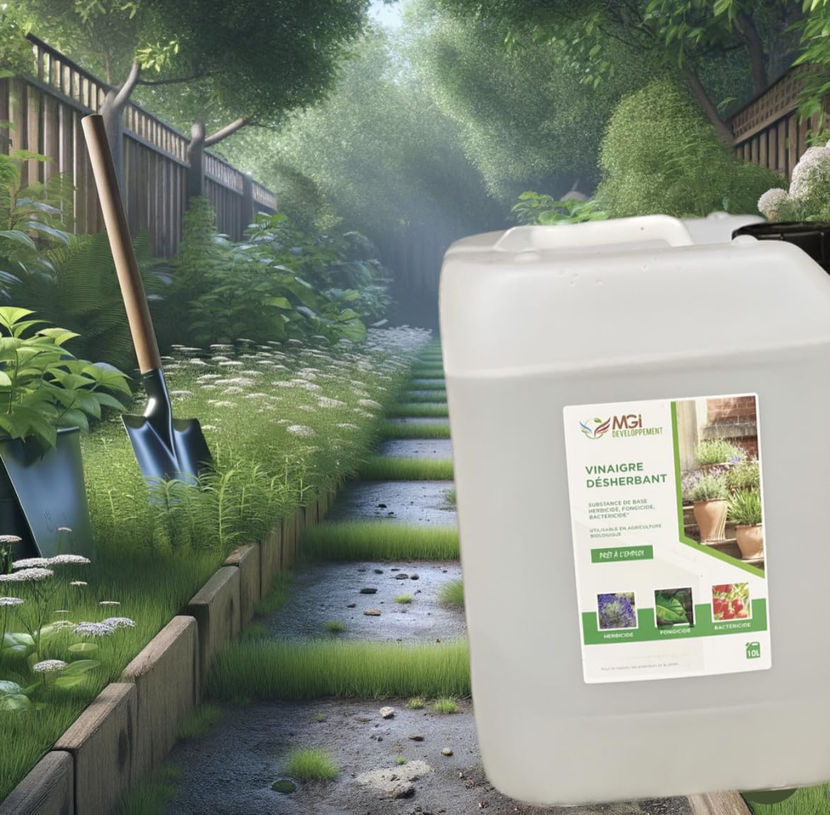 Vinaigre 10 L Désherbant Naturel Nettoyant Détartrant Multi-Usages Agriculture Biologique Fabriqué France