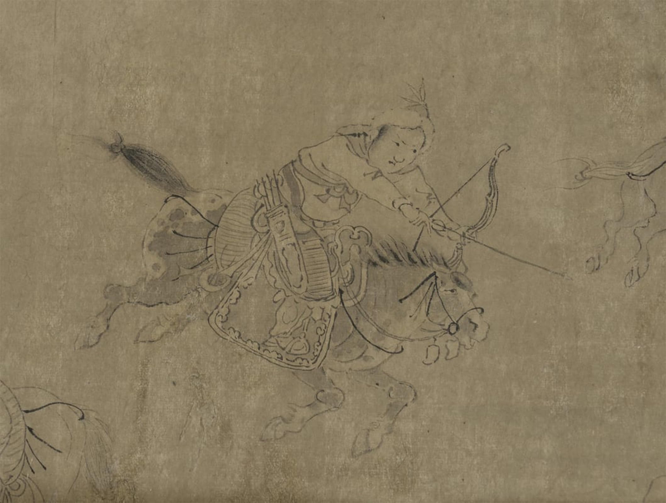ARTXLXXBN Famous Painting Art Wall Decor Abstract Art Picture the Captivity of Cai Wenji by Ming Dynasty Chinese School Animal Pictures for Home Decor 60x90cm