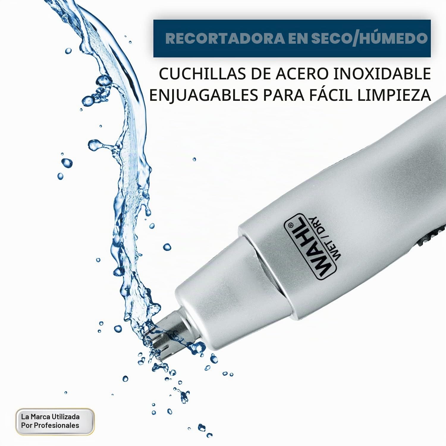 Wahl Cortadora de orejas, nariz y cejas, recortadora de cejas y vello facial sin dolor para hombres y mujeres, batería incluida, peluquero eléctrico, modelo 5545-400