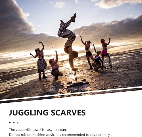 Miniatura 9 de 6 bufandas de baile de 23.6 x 23.6 in cuadradas para malabarismo, bufanda de música, bufandas de movimiento, accesorios de rendimiento de jardín de