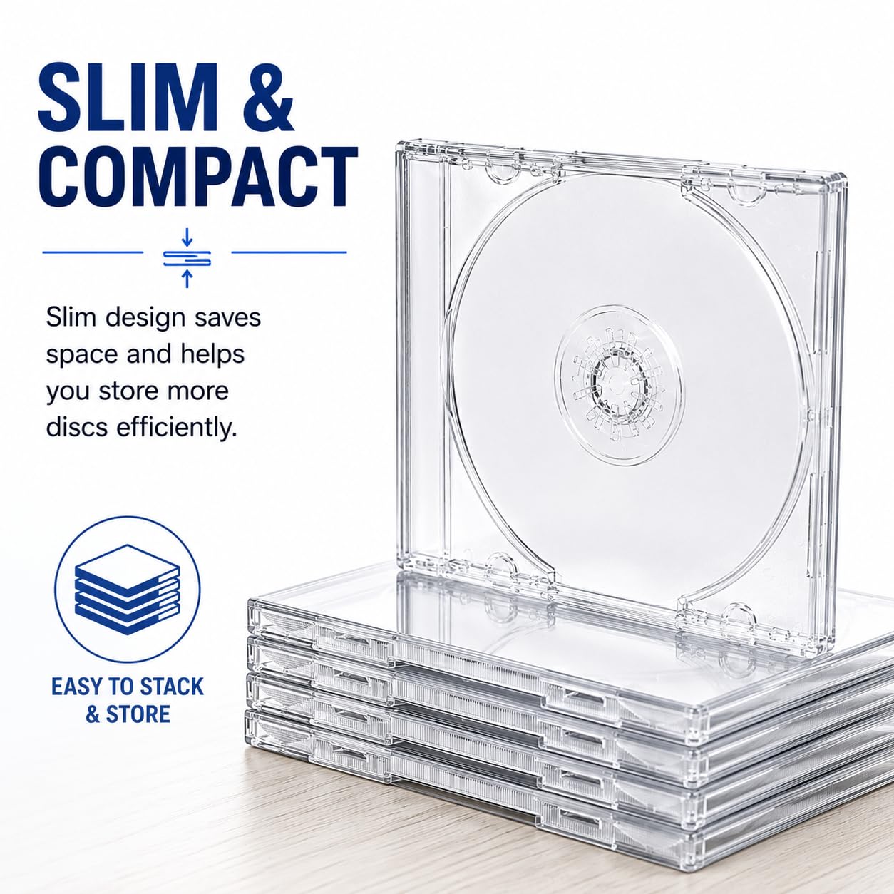 Dragon Trading - 50 custodie singole per CD/DVD trasparenti da 8 cm (per dischi piccoli da 8 cm)