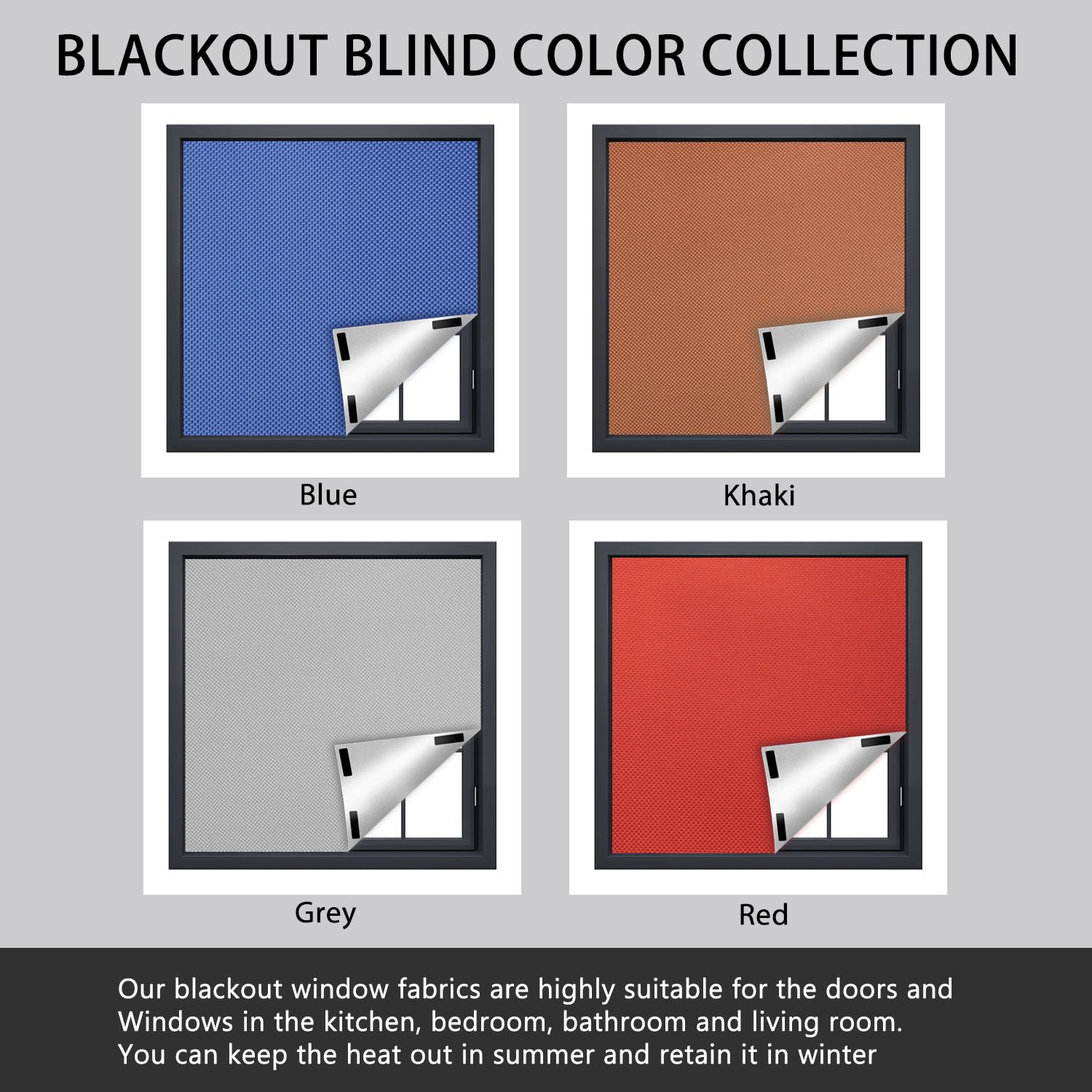 Versatile Portable Roller Blind-Stick On Blackout Curtains for Windows,Temporary Curtains - Image 2