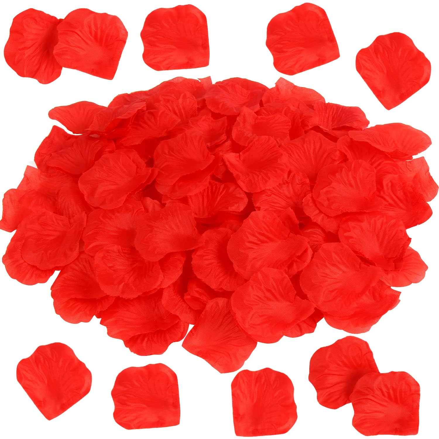 Pétales de Rose Rouge Artificiels 500PCS pour Décoration Mariage Saint Valentin
