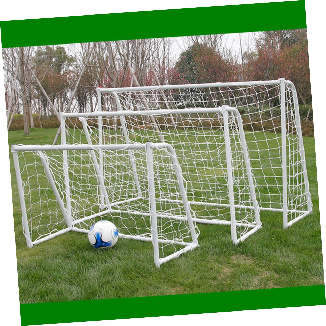 Rete per Porta da Calcio in Pe Bianco, 2 Pezzi per Allenamento | Football e Soccer Ball, Uso Backyard e Match, Accessori Sportivi per School, Giovani Atleti