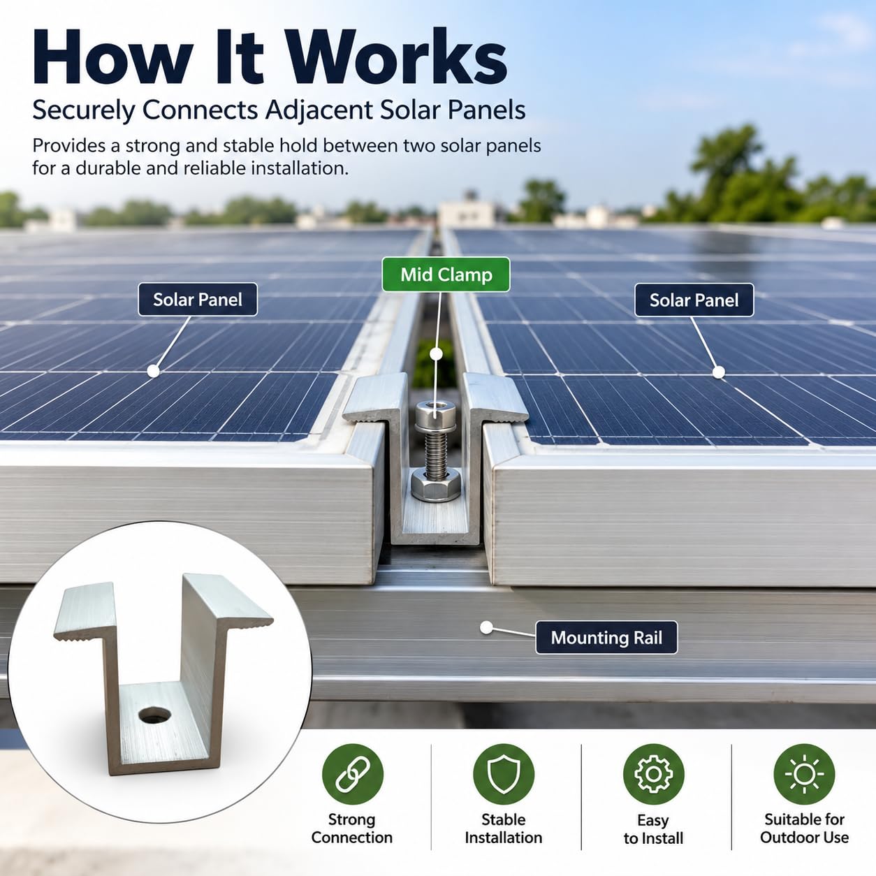 Mid Solar Panel Clamps - Secure Your Panels! -3