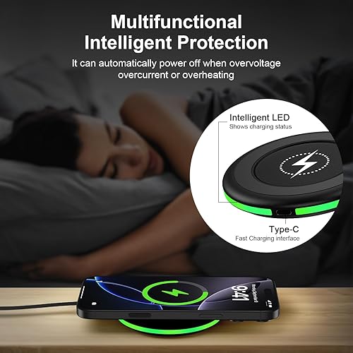 Miniatura 4 de Cargador inalámbrico Samsung almohadilla de carga rápida cargador inalámbrico para estación de carga Android compatible con Galaxy S25 Ultra Edge