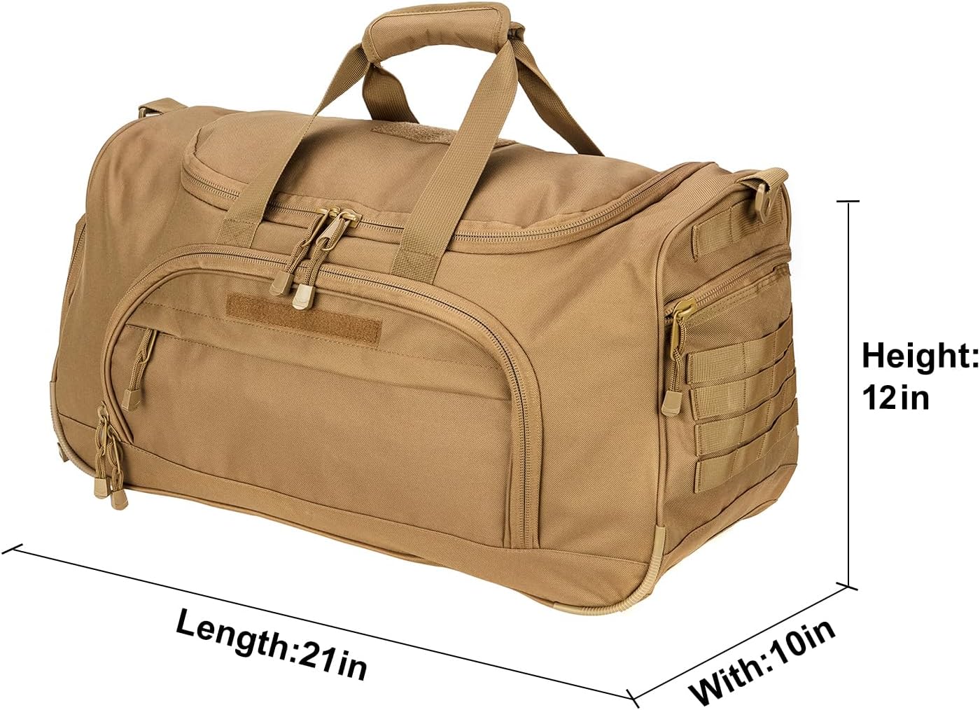Gym Duffel Bag for Men Sports Duffel Bag with Shoe Compartment (TAN-Model B) - Image 7