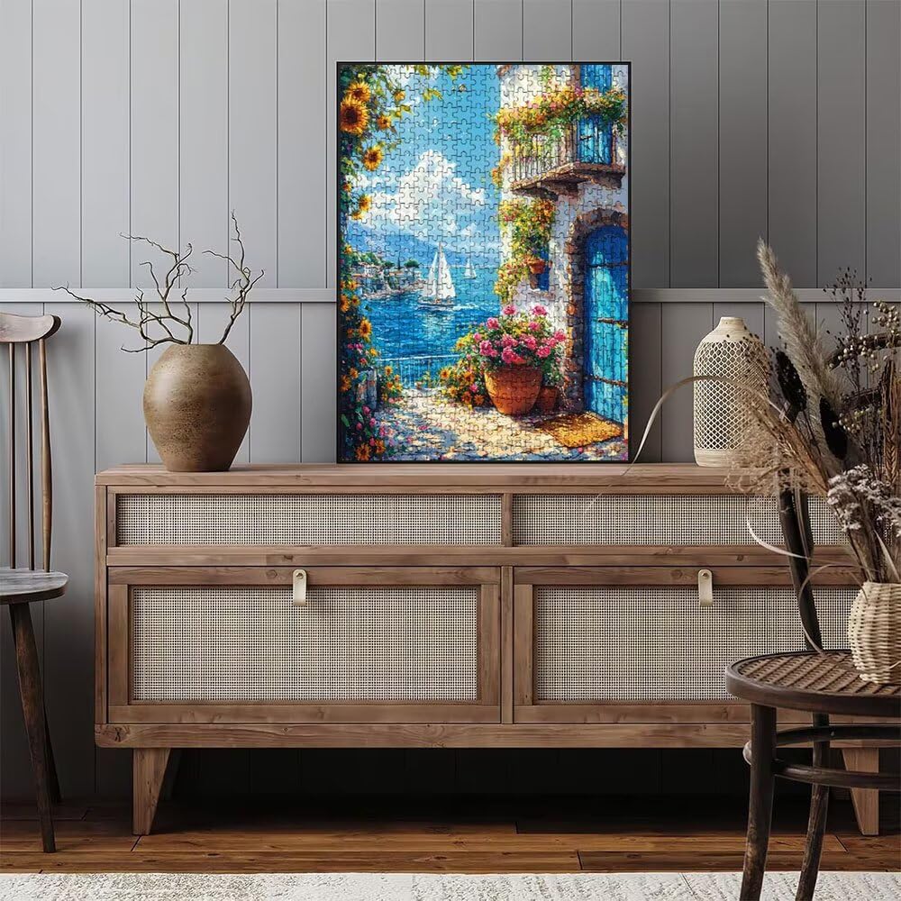 Puzzle wieś świeca 2000 sztuk, puzzle dla dorosłych, łamigłówki, wyzwanie dekoracja puzzli, rozrywka gra edukacyjna dla całej rodziny, na prezent dekoracja DX0YL7-228