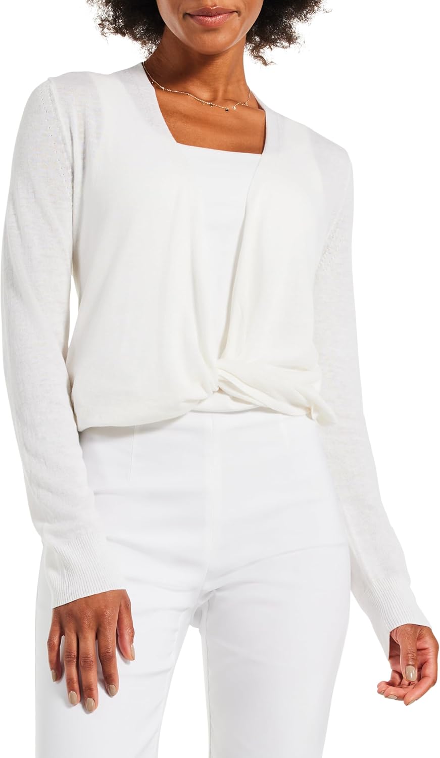 NIC+Zoe All Year 4-Way Cardigan, Paper White, PL - Image 3