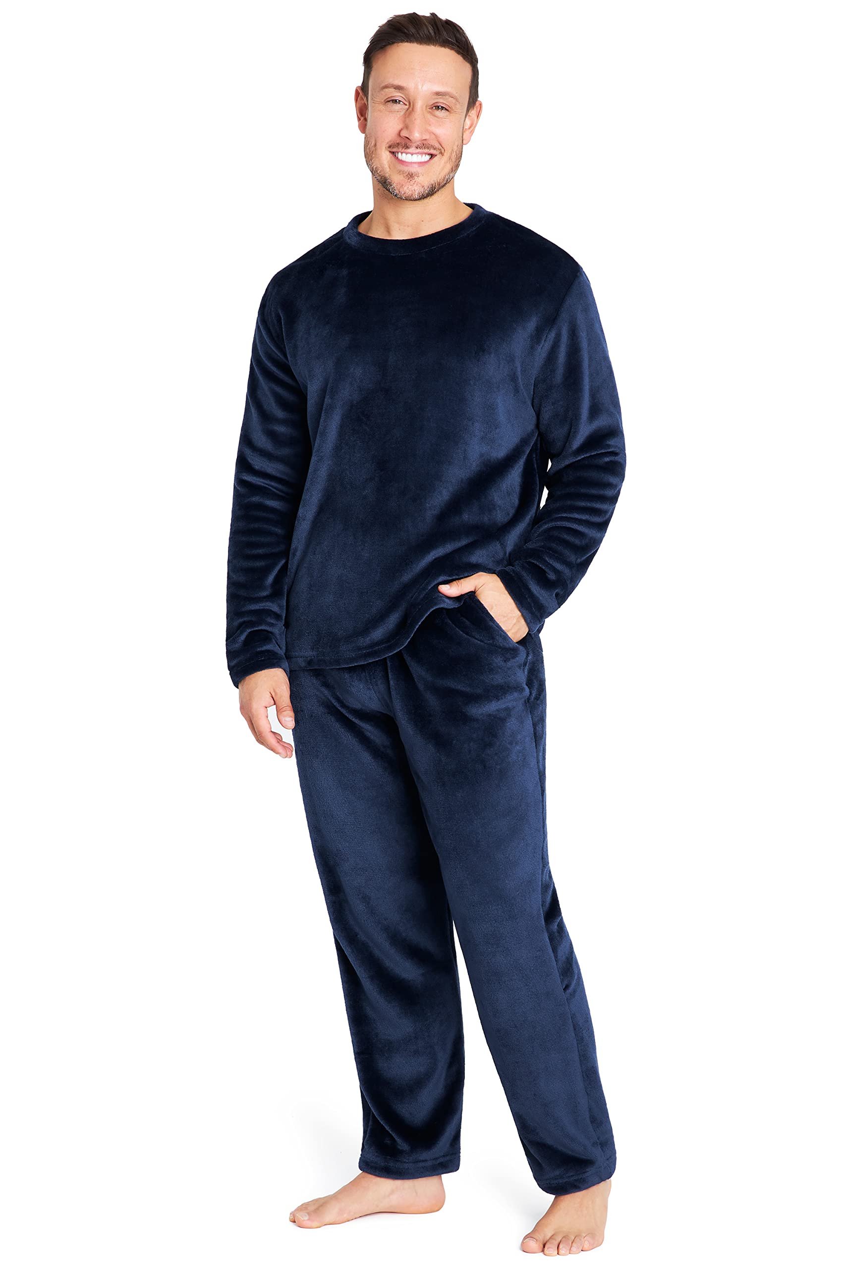 CityComfort Pigiama Uomo Set, 2 Pz Set Pile Abbigliamento da Casa - Regalo Uomo