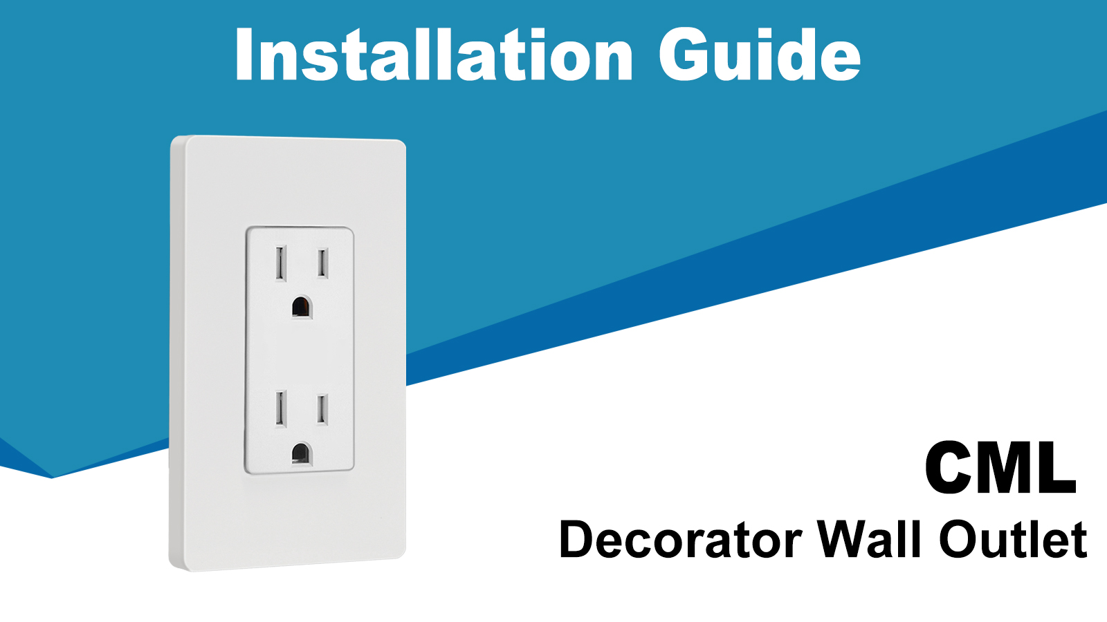 Image of CML Matte White 15 Amp Decorator Wall Receptacle Outlet, 50 Pack Tamper Resistant (TR) Decor Standard Electrical Outlets with Screwless Wall Plate, 15A /125V, 2 Pole 3 Wire, UL Listed, White