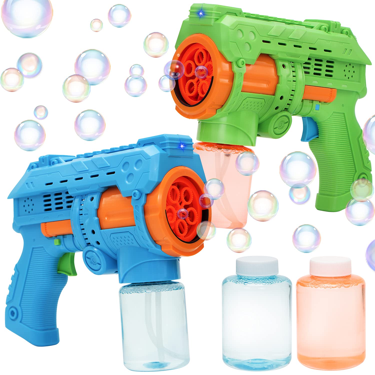 Buy JOYIN 2 Bubble Guns for Kids, Bubble Blower with 2 Bubble Solution