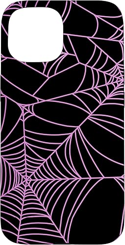 Miniatura 10 de iPhone 12 Pro Max Spider Web Rosa y Blanco - Funda de Halloween con estampado gótico para niña adolescente