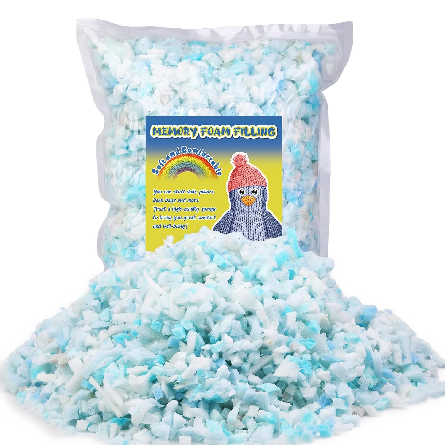 250g/8.82oz Memory Foam Filling, Shredded Density Foam for Bean Bag