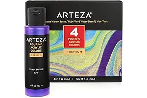 ARTEZA Iridescent Metallic Acrylic Pouring Paint Set