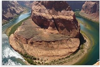 Colorado River Horseshoe Bend Near Grand Canyon Sunset Photo Beach Palm Landscape Poster Canvas Picture Printing Wall Art Decoration Poster Living Room Bedroom Home Background Decoration 24x16inch(60x