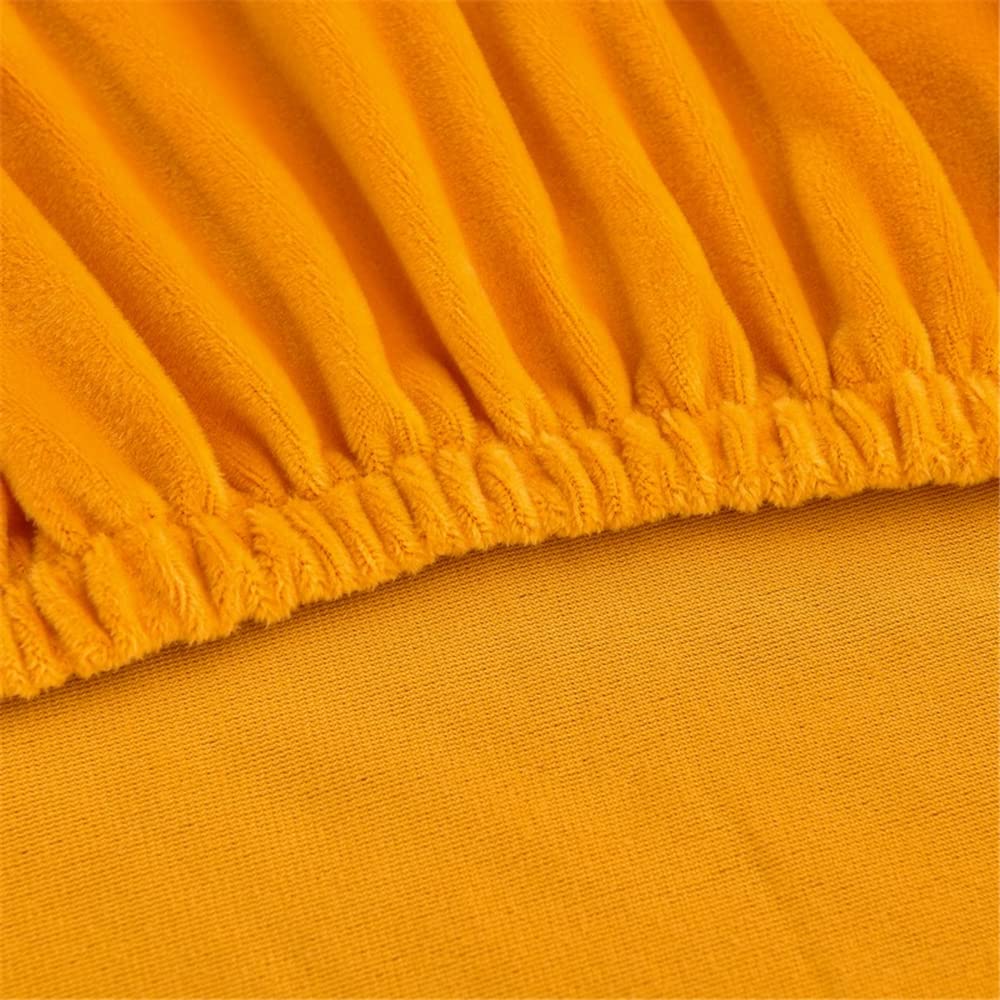 Set di 10 coprisedili in velluto di lusso per sedie con schienale alto, tessuto elasticizzato in elastan, sfoderabile e lavabile, protezione per sedia da pranzo, colore oro solido