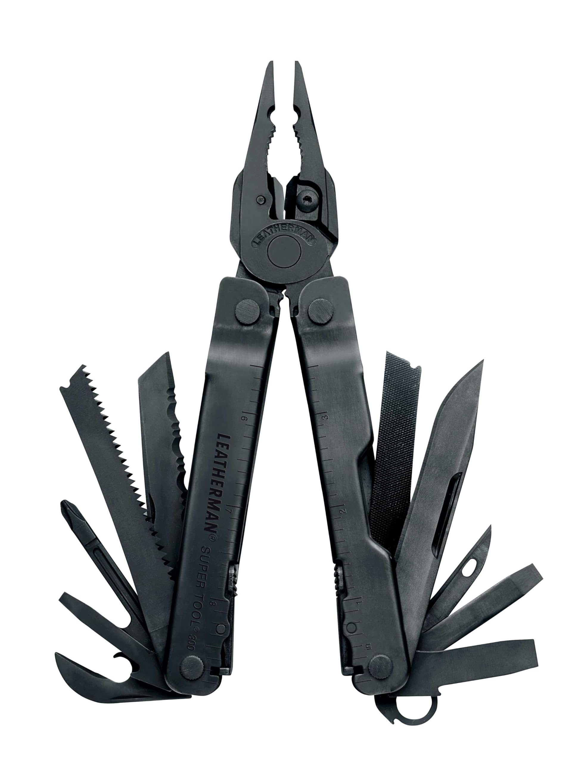 Leatherman Super Tool 300 - Multiherramienta 19 en 1 con Todas Las Funciones de Bloqueo, Negra
