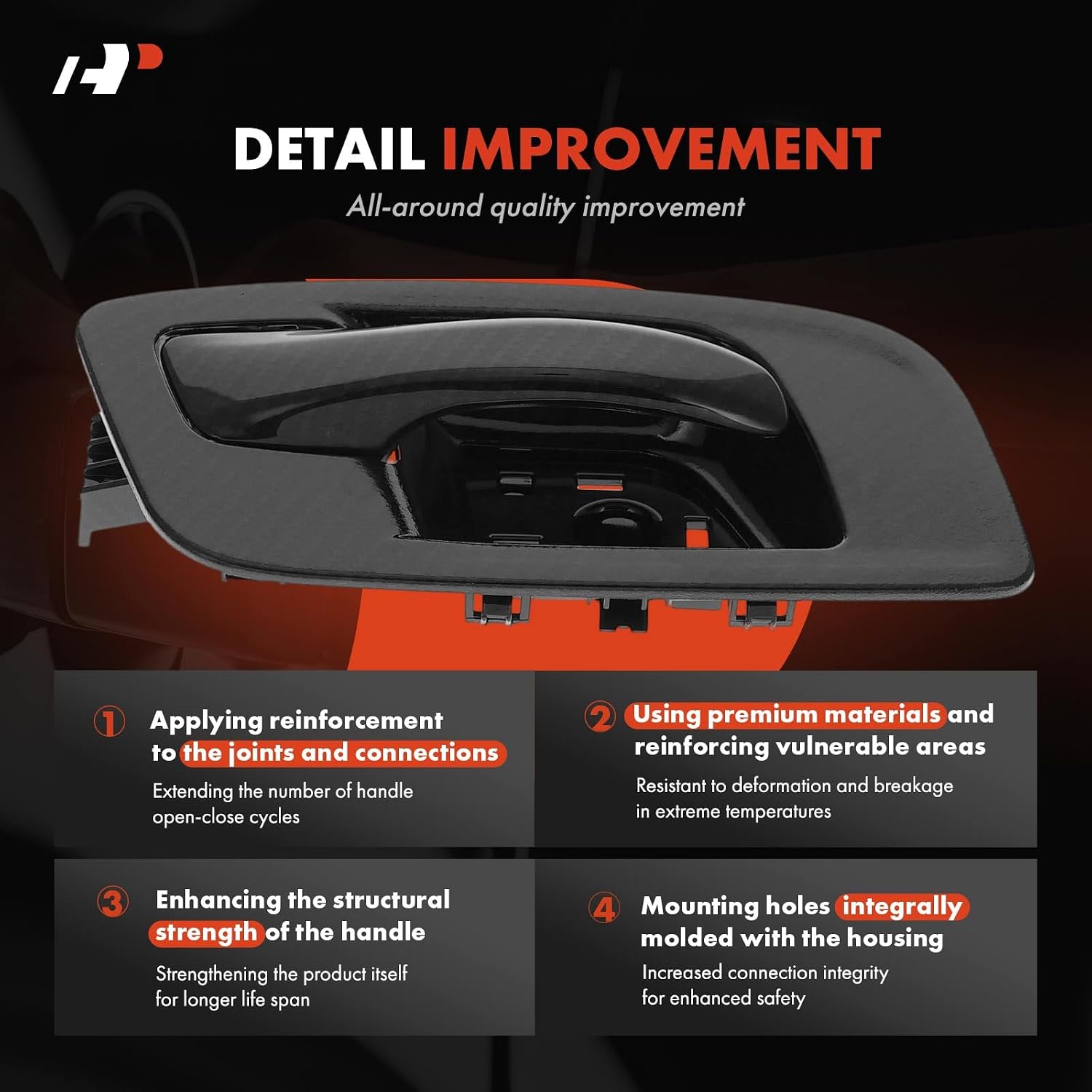 A-Premium Front or Rear Right Passenger Side Interior Door Handle image 4