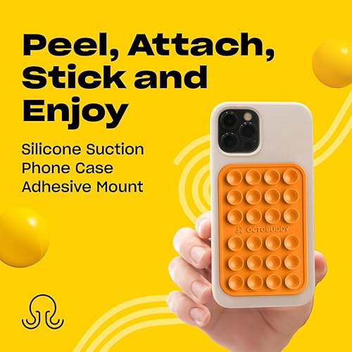 Miniatura 93 de OCTOBUDDY Classic MAX - Funda adhesiva de silicona con succión para teléfono - Manos libres, soporte de agarre fuerte para selfies y videos