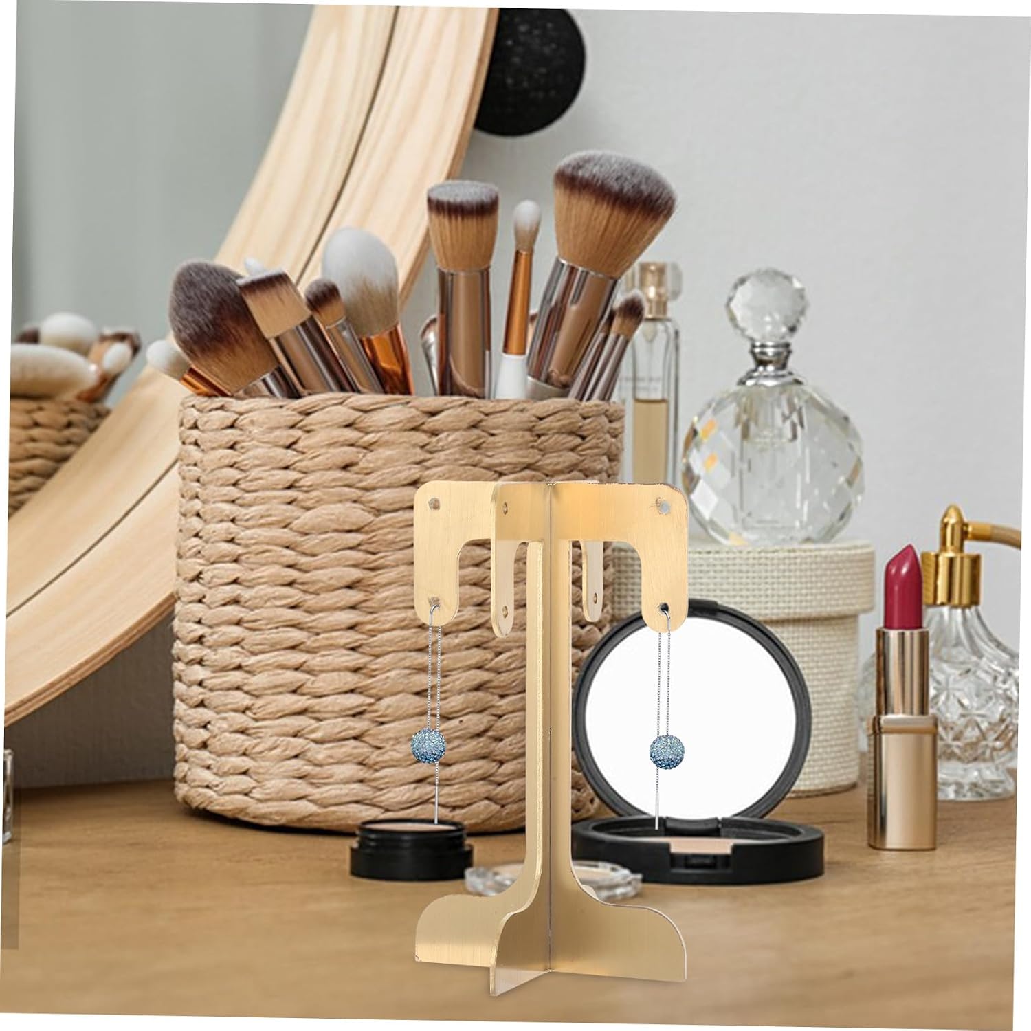 NOLITOY Earring Display Stand Jewelry Holder Organizer Earring Stand Iron Jewelry Tower for Home