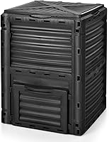 Vista 12 de Goplus Contenedor de compostaje giratorio, barril de compost de 43 galones con cámara doble, compostador de tambor con puerta corrediza, guantes