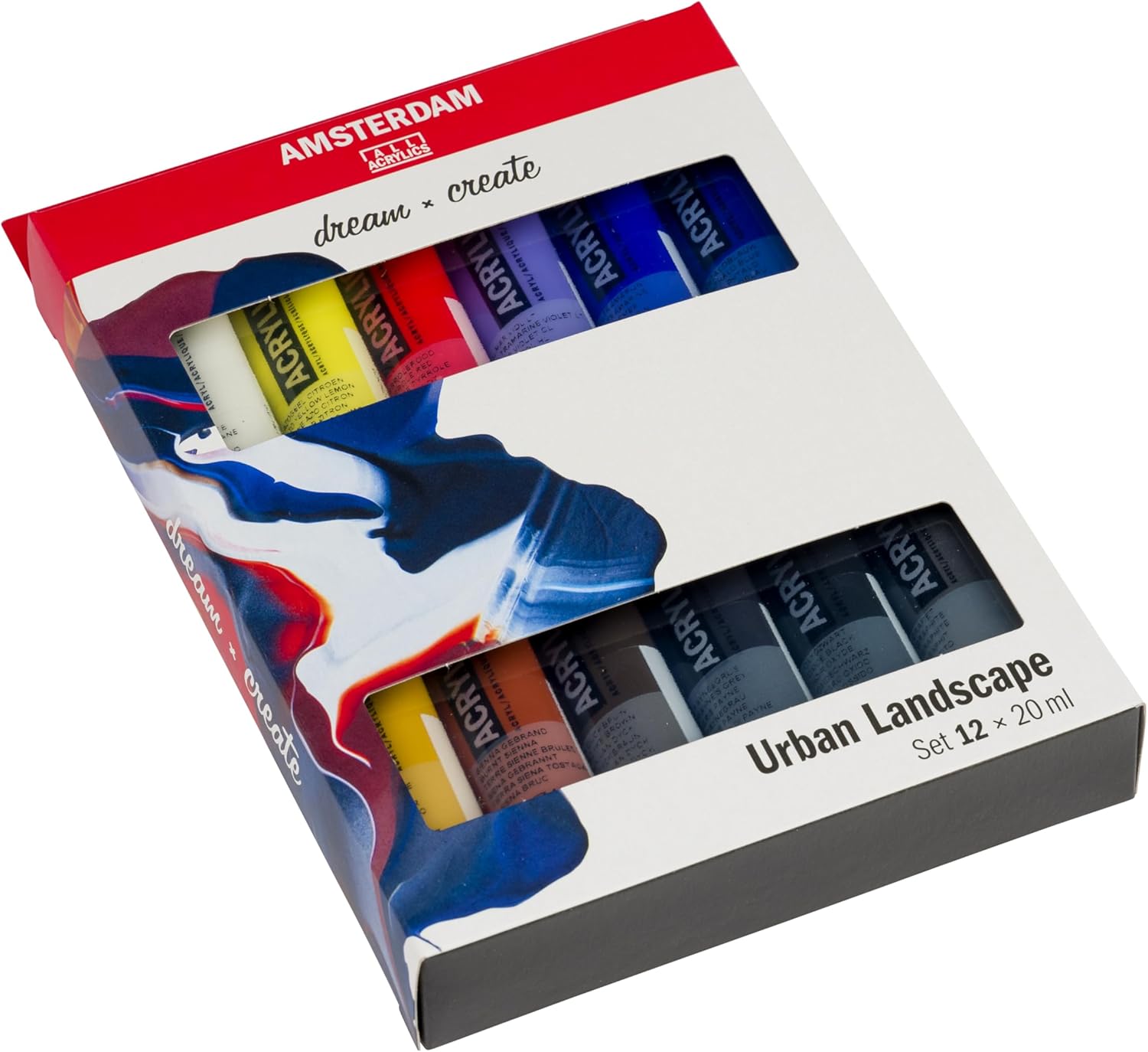 Amsterdam Acrylic Paint Set, 12-20 ml Tubes, Colors of the Urban Landscape