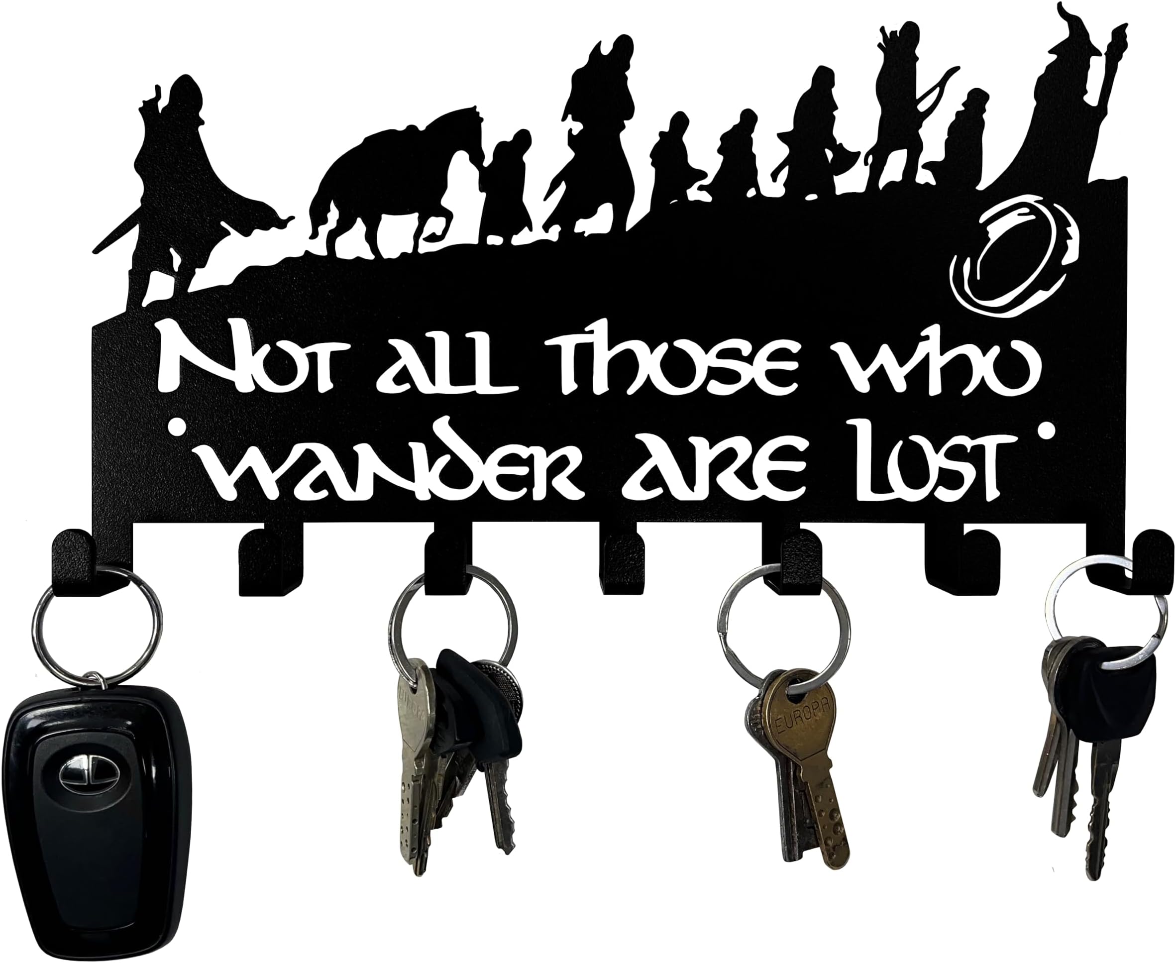 Decorative Metal Key Holder, Wall Mounted Key Hooks for Home