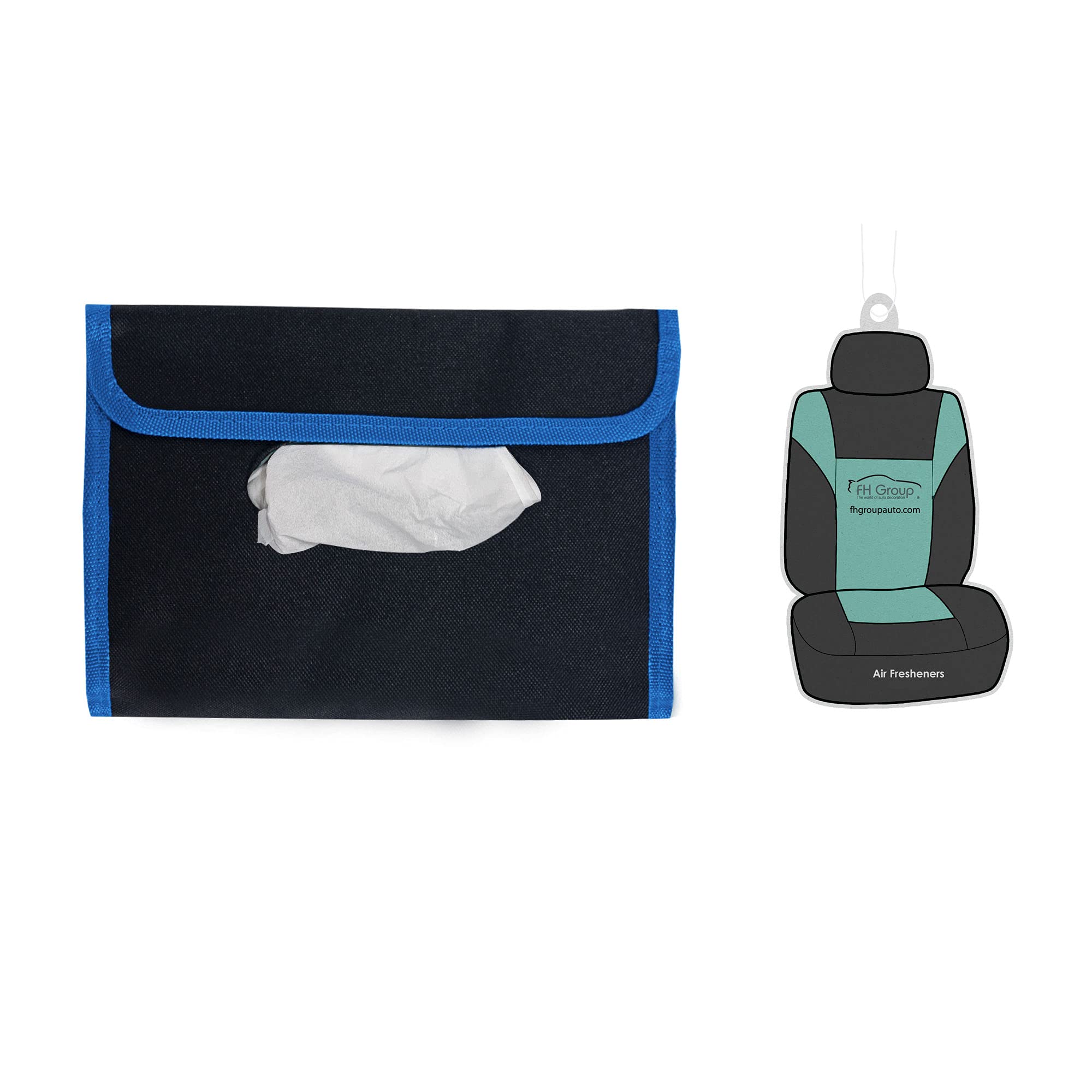 FH Group Car Visor Tissue Holder & Napkin Case - Tissue Case for Cars, Blue Color