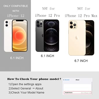 FABSPARK Clear Case for iPhone 12,Glitter 3D Bow,Black/Silver Bow