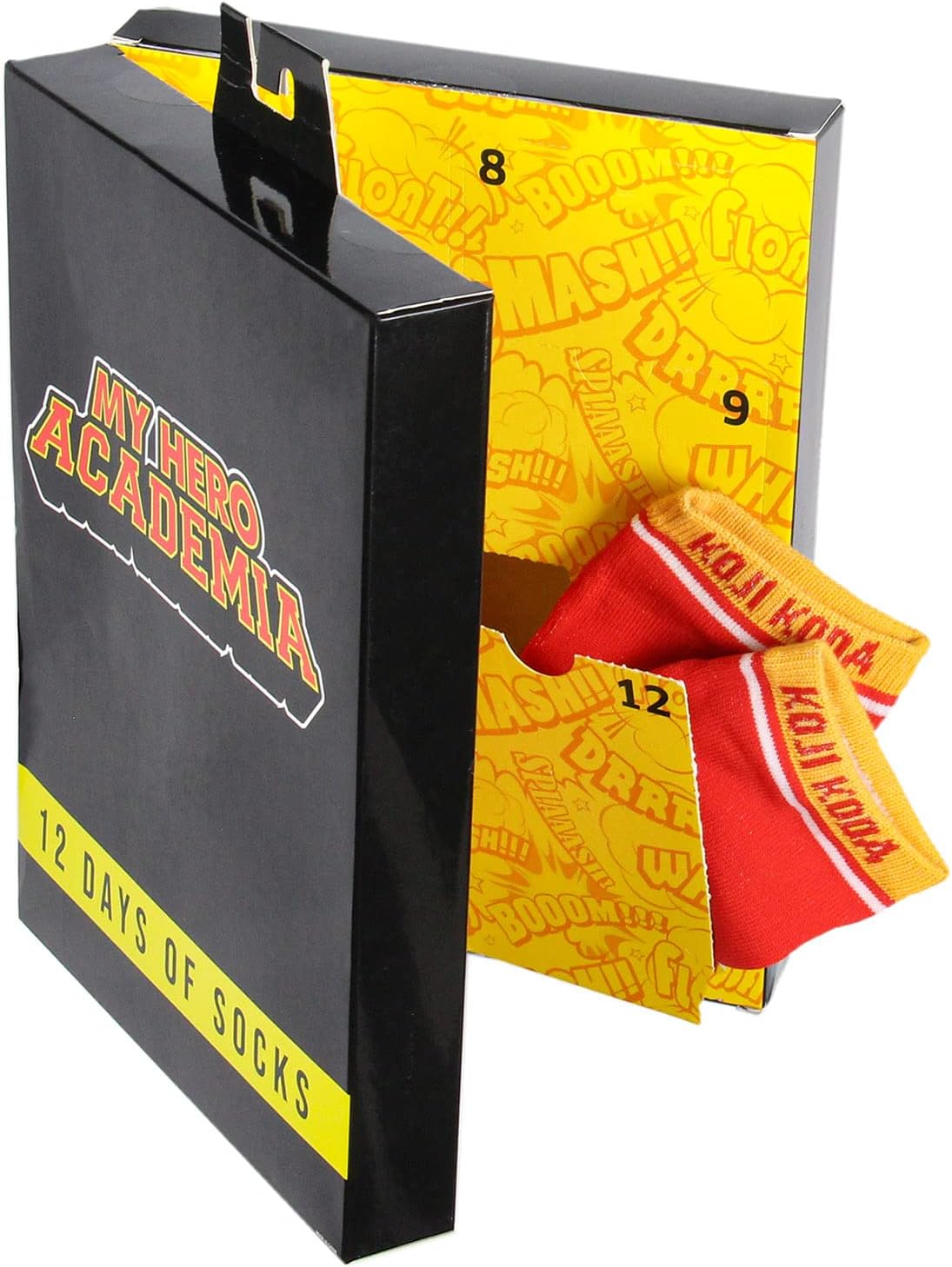 Seven Times Six My Hero Academia Men's 12 Days Of Socks Crew and Ankle Mix and Match Advent Gift Box Set 12 Pairs - Image 3