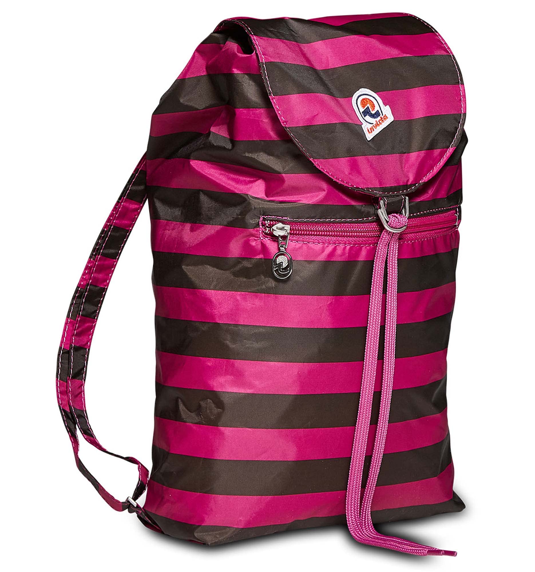INVICTA Zaino - MINISAC NEXT - Richiudibile e Tascabile - Viaggio & Tempo Libero - Zainetto Uomo Donna a Righe - ICONA - PACKABLE