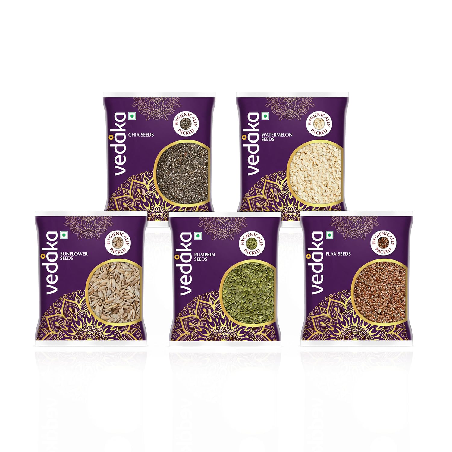 Amazon Brand - Vedaka Raw Seeds Combo | 500g | 100 g each - Watermelon Seeds, Chia Seeds, Pumpkin Seeds, Flax Seeds, Sunflower Seeds-picture-18