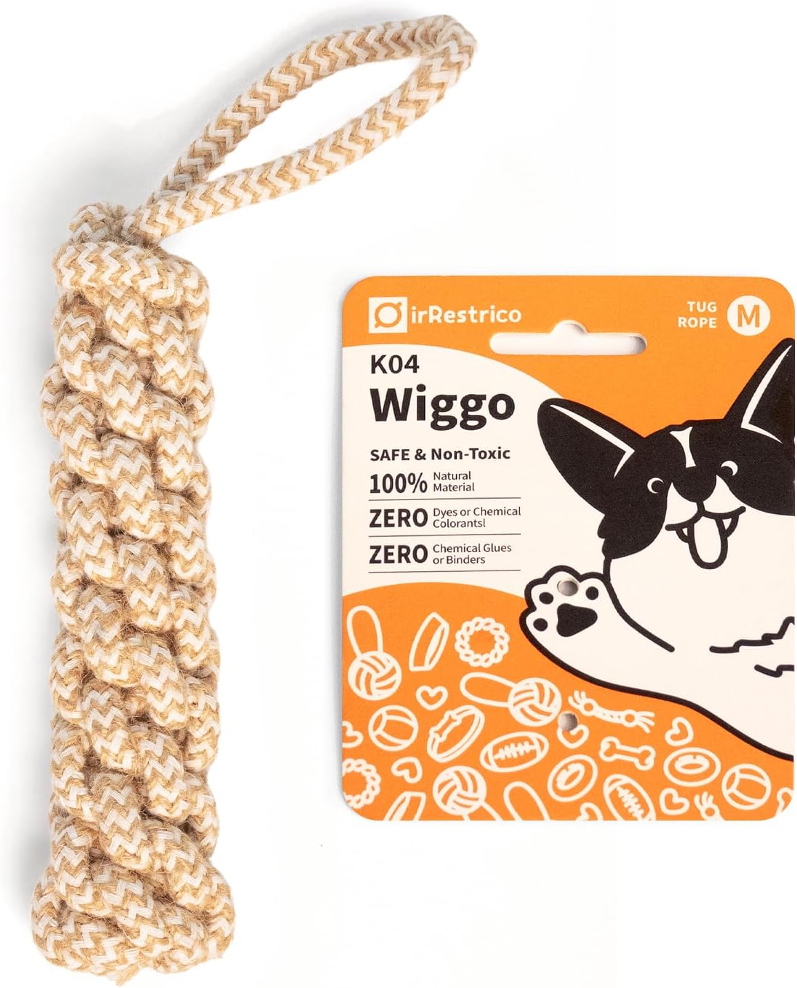 Dog Chew Toys for Aggressive Chewers, Rope Toys for Large Dogs with Dental Benefits, Durable Training Chew Rope, M Size