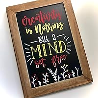 Vista 3 de Carmel Marcador de tiza líquida (naranja, punta mediana)