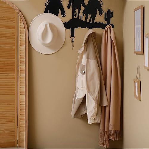 Miniatura 6 de VIVICOMFY Ganchos de vaquero occidental para decoración de pared, ganchos de vaquero y ganchos para llaves, perchero para ropa, sombreros y mochila,