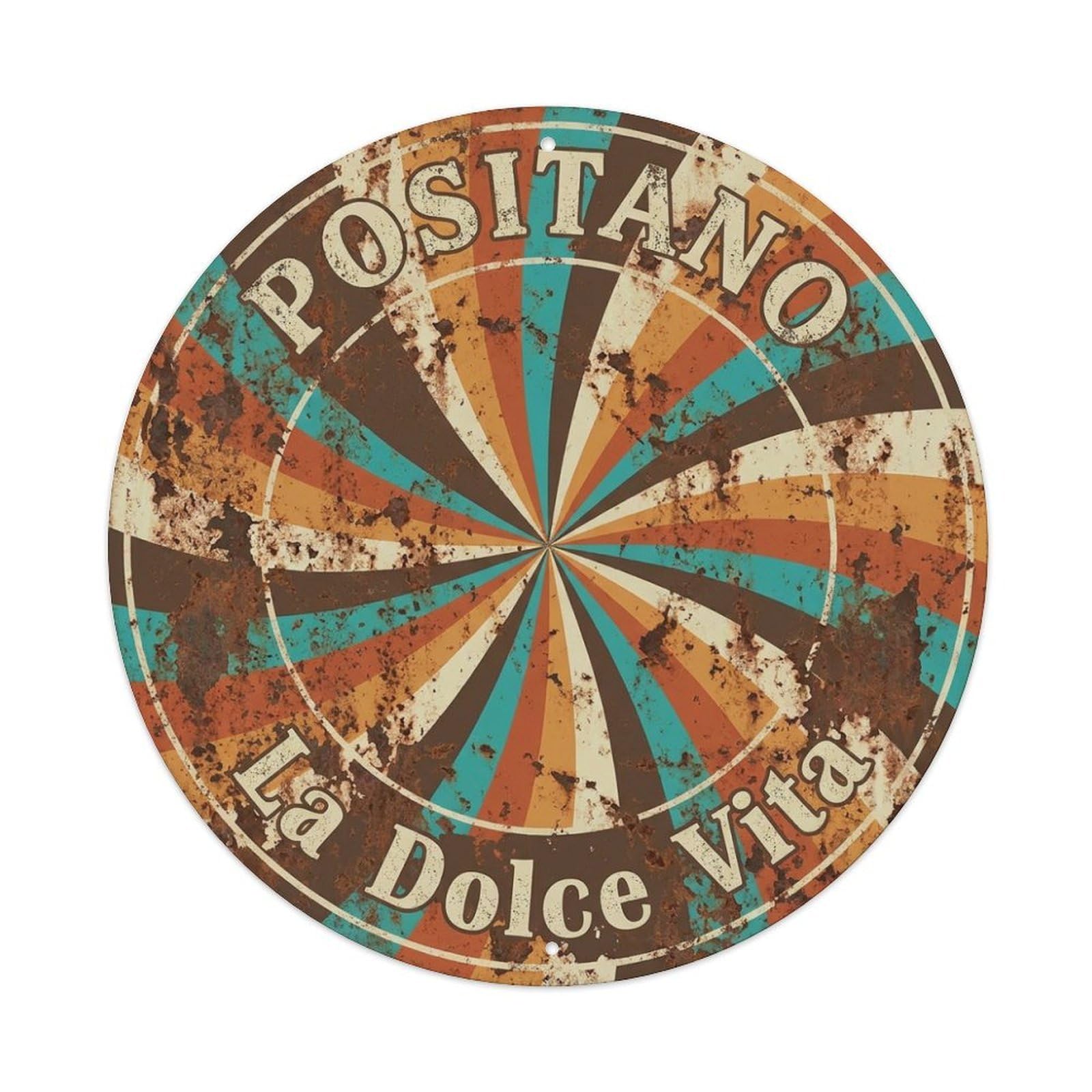 Vintage Travel Positano Italy Adventure Metal Tin Sign Plaque