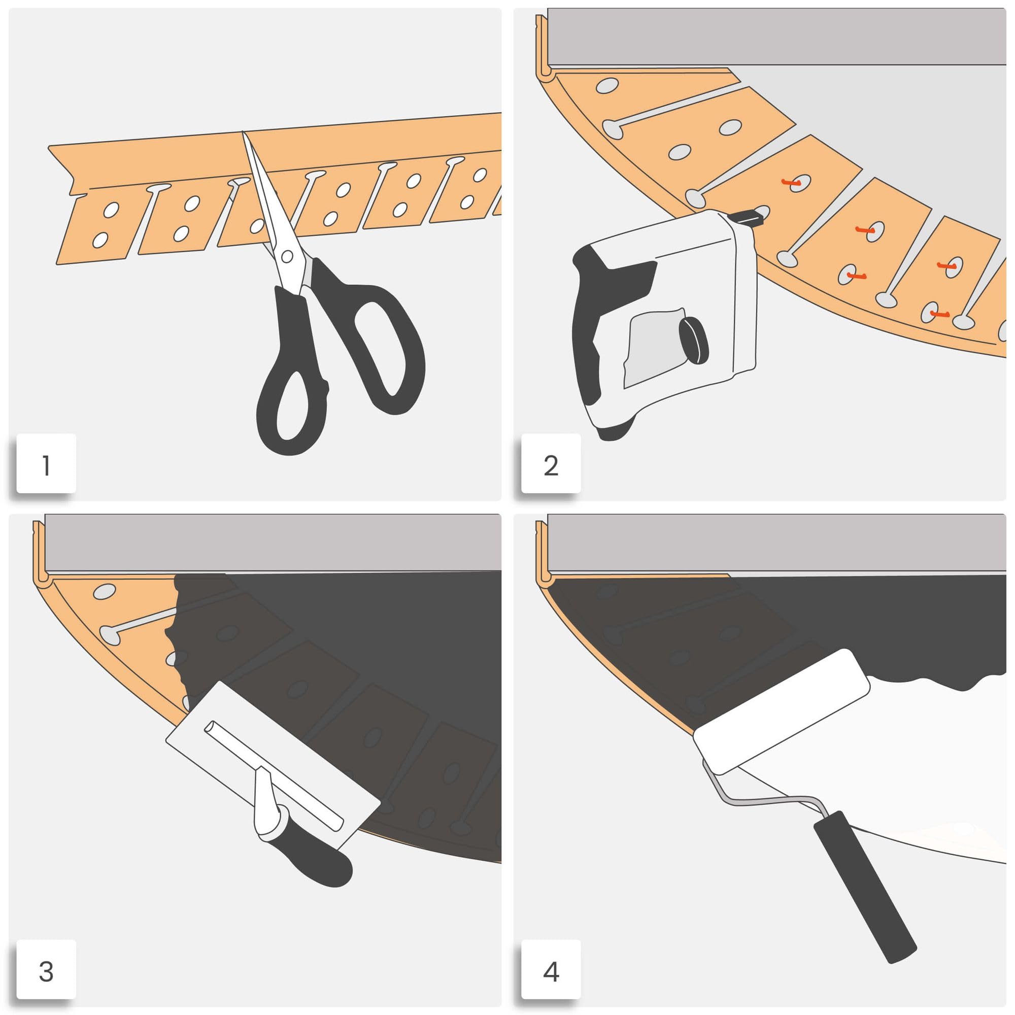PROTEKTOR 20x Abschlussprofil 3768 - Kantenschutz Profil 300cm | Profil für Trockenbau aus Hart-PVC für Rundbögen aus Gipskartonplatten