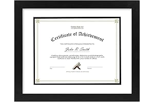Eagle Scout Certificate Frame, 11x14 Diploma Frame with Double Mat for 8.5x11 Documents