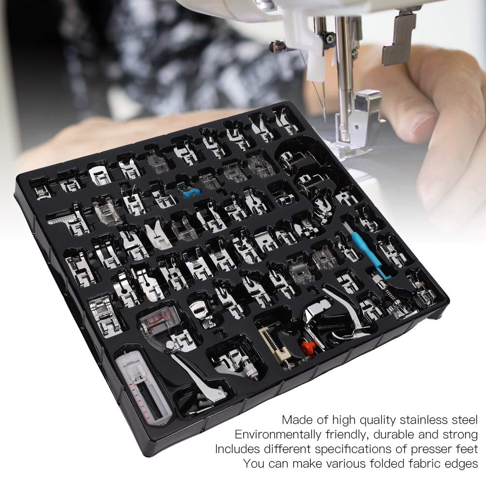 Juego de Prensatelas para Máquina de Coser, 62 Uds, Prensatelas Profesional para Recolección de Prensatelas, Accesorio para Máquinas de Coser Domésticas