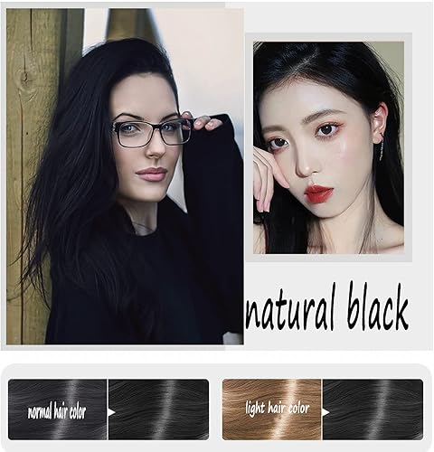 Miniatura 7 de Tinte para el cabello, champú marrón oscuro permanente YIZHONG tinte para el cabello para cobertura del 100 % de las canas, mujeres y hombres, fácil