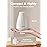 InnoGear Essential Oil Diffuser, Ultrasonic Diffusers for Home Aromatherapy Humidifier for Bedroom Room 7 Colors LED 2 Mist Mode Auto Off, White Grey