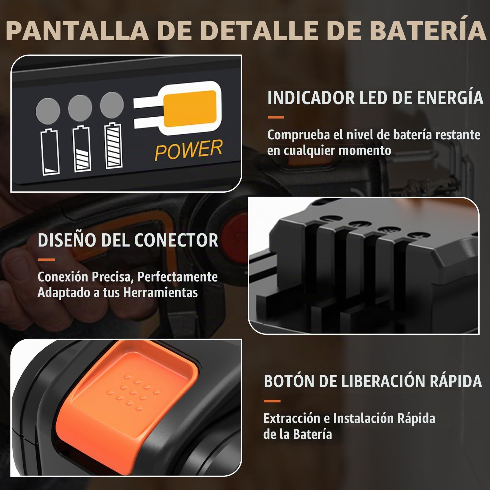 2 Piezas Reemplazo para Worx Batería 20V 5.0Ah