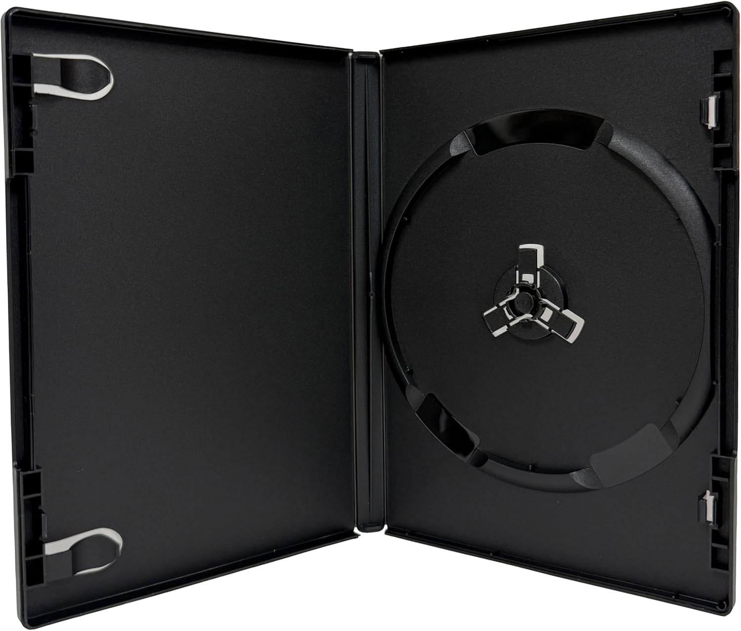 Ultra Premium Standard Black Single DVD Case - 14mm Heavy-Duty 90g Weight, Super Durable Storage for CDs/DVDs, Secure Hub & Clear Outer Sleeve (Pack of 50)